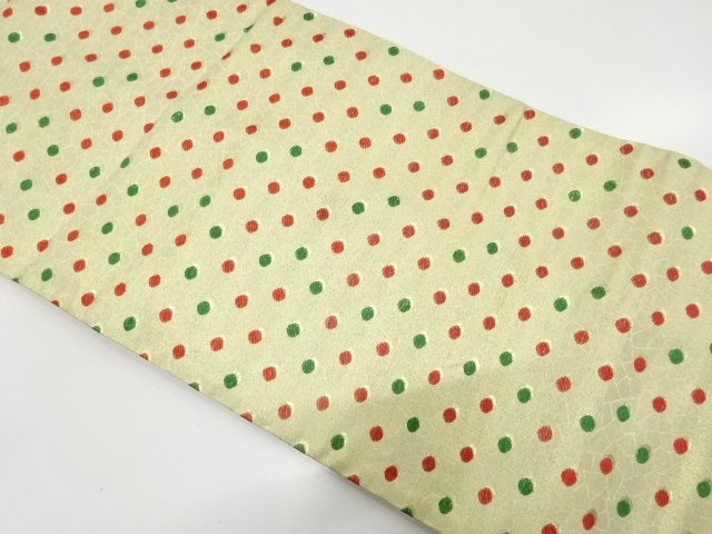 JAPANESEKIMONO / ANTIQUE POLKA DOT WOVEN NAGOYA OBI (WEARABLE)